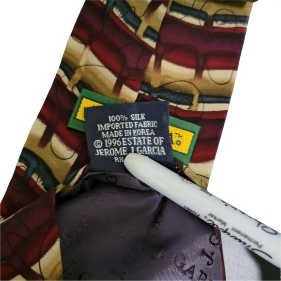 J Garcia Butterfly Study II Silk Tie Abstract Striped Mens Necktie Business - Picture 4 of 5